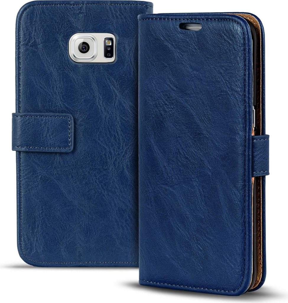 Retro Tasche für Samsung Galaxy S6 Edge Hülle Wallet Case Produktbild 