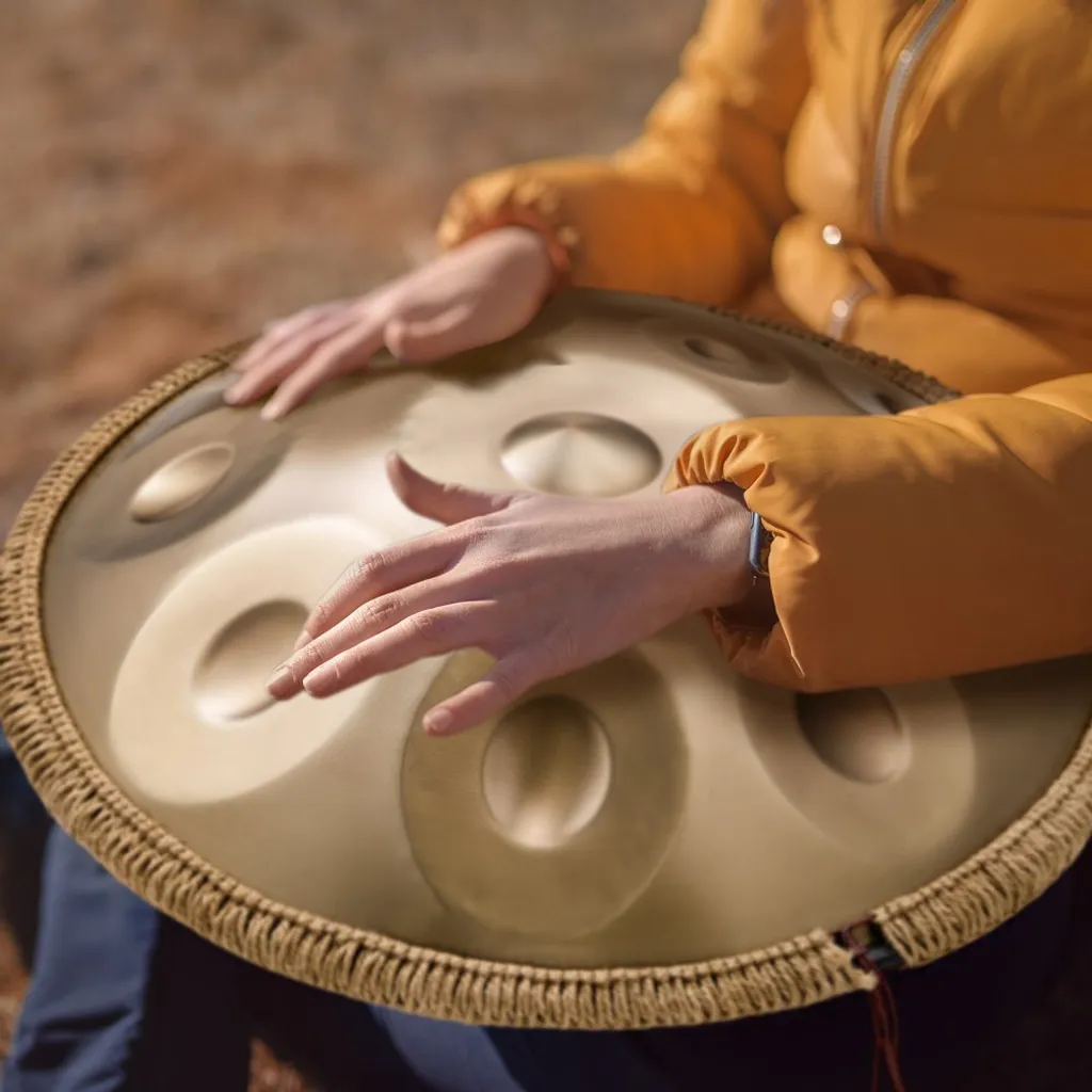 Handpan ré mineur de haute qualité avec 12 notes et finition acier - 8