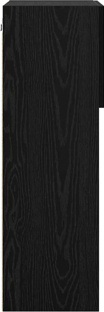 SYFAX Mobile TV Sospeso Rovere Nero 90cm - Arredo Living Minimal - 9