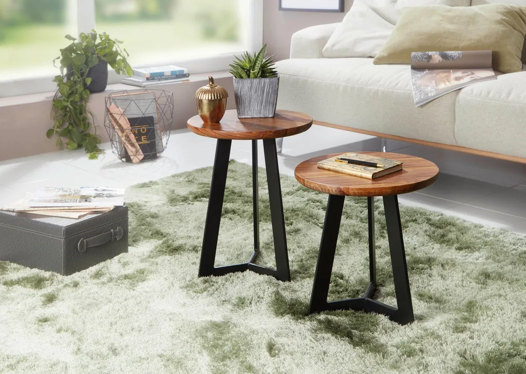 Table basse stable et robuste en bois véritable contre les rayures - 7