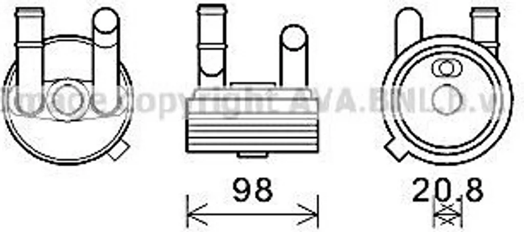 Refroidisseur d'huile PRASCO VN3396 pour Polo 6N 9N et Cordoba 6L