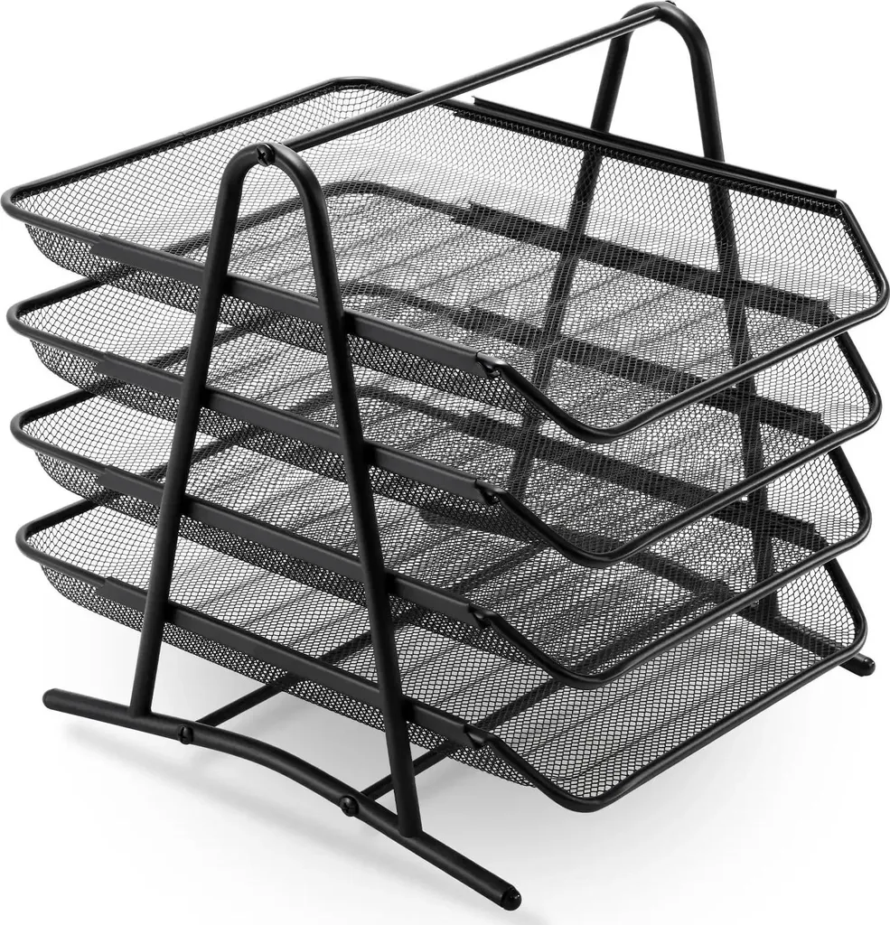 Organiseur de bureau 4021 - Corbeille courrier 4 niveaux noir A4