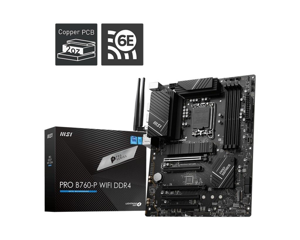 Mb Msi Pro B760-P Wifi Ddr4 Lga1700 Zdjęcie produktu 