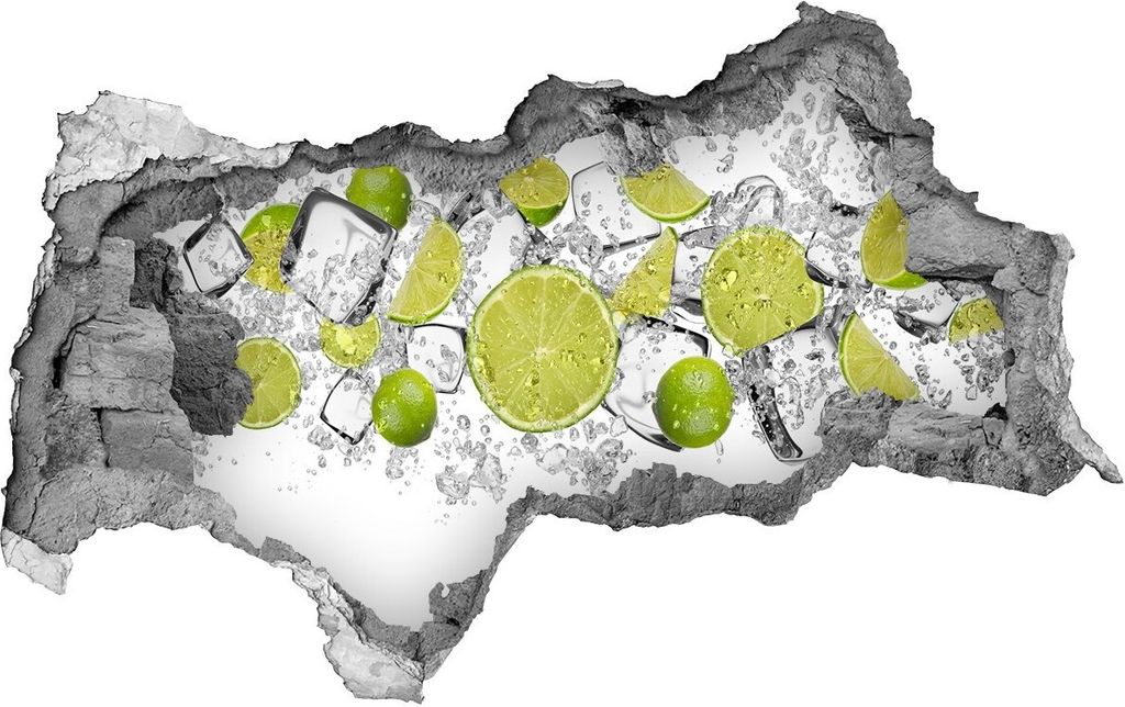 Selbstklebender Loch-3D-Aufkleber 95x73 cm Lime Eiswürfel