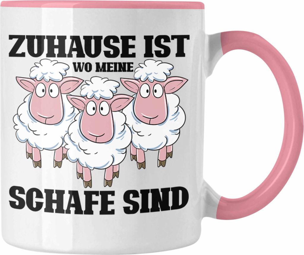 Trendation - Lustige Tasse Schaf Liebhaber Hirte Geschenk zum Geburtstag (Rosa)