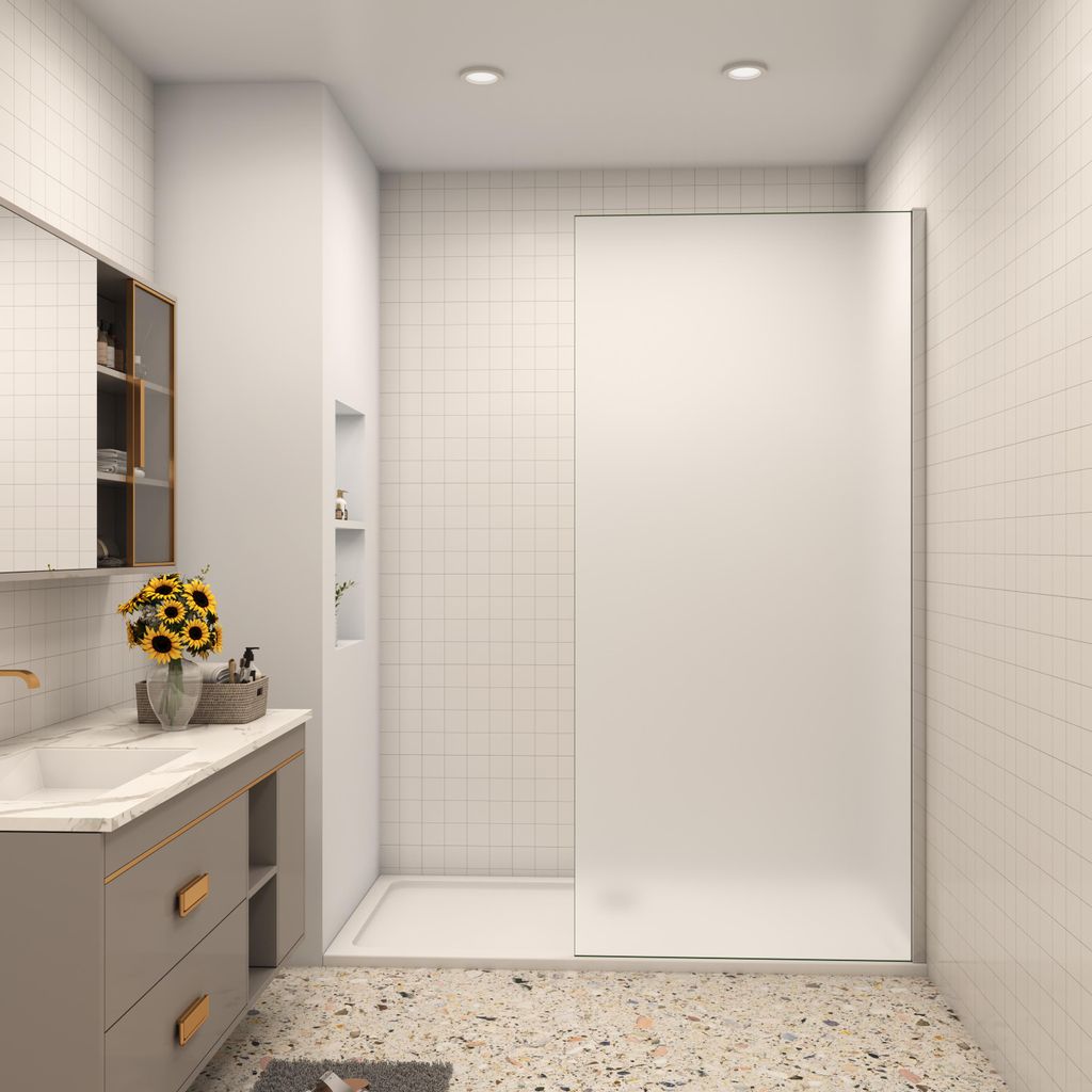 AICA Walk in Dusche 110x200cm 10mm Duschabtrennung NANO Produktbild 