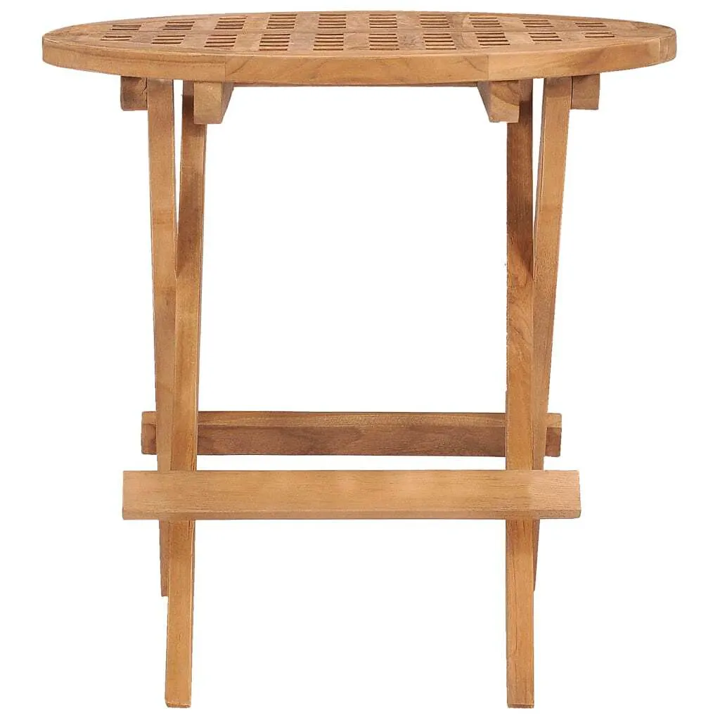 Tavolino Pieghevole Teak Massiccio 50 cm vidaXL | Design Outdoor Chic