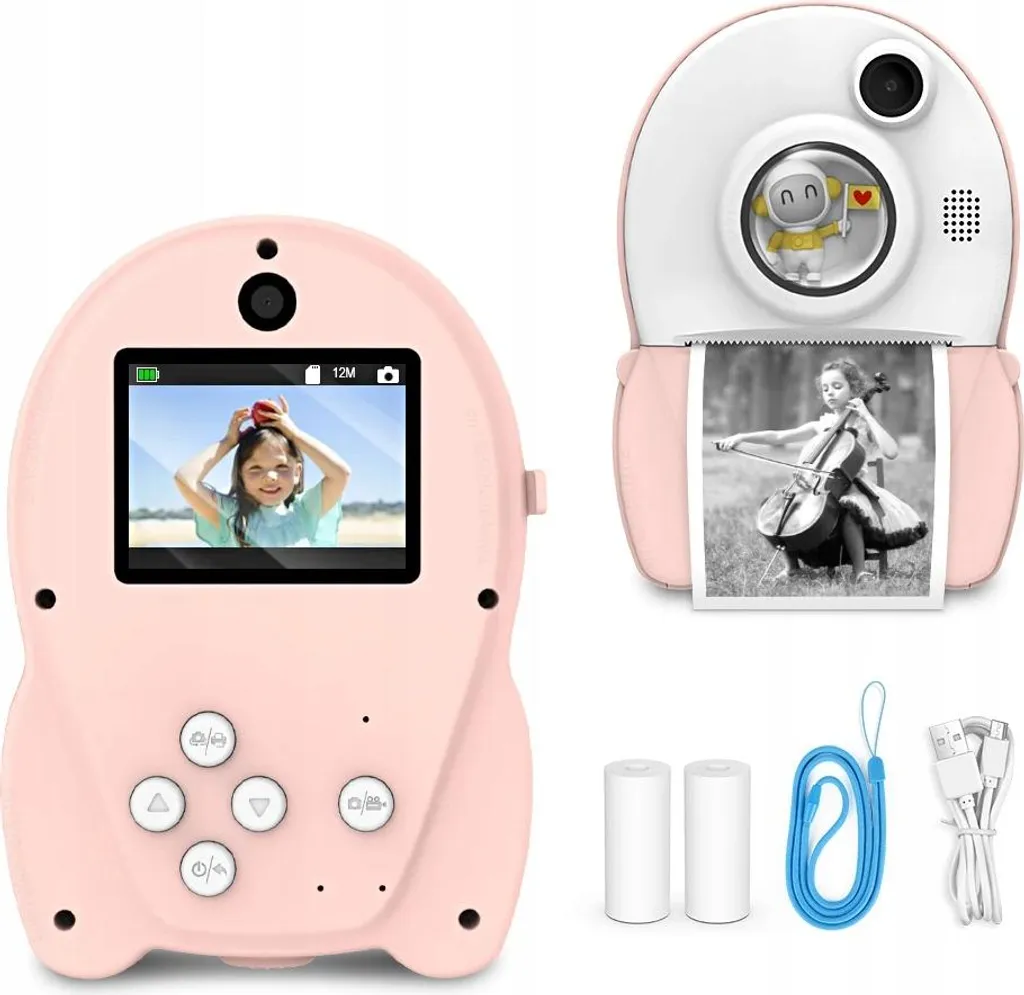Jouet Éducatif Caméra Enfants 1080P pour Créer des Albums Photos Perso
