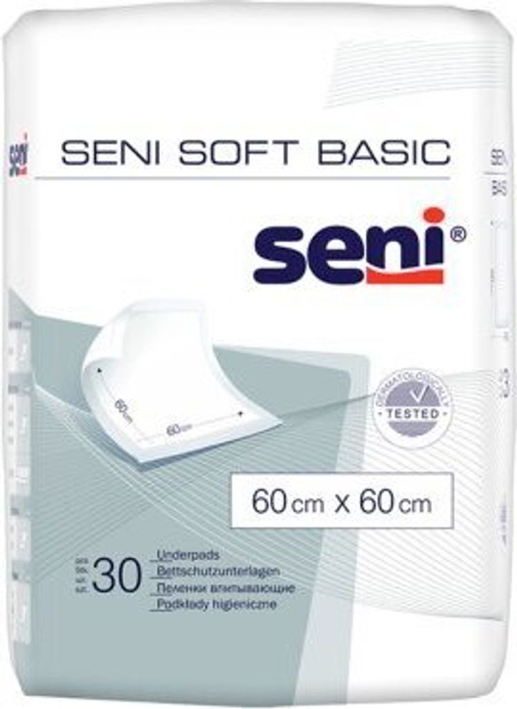 Seni Soft Basic Bettschutzunterlage, 90 x 60 cm - 30 Stück Produktbild 