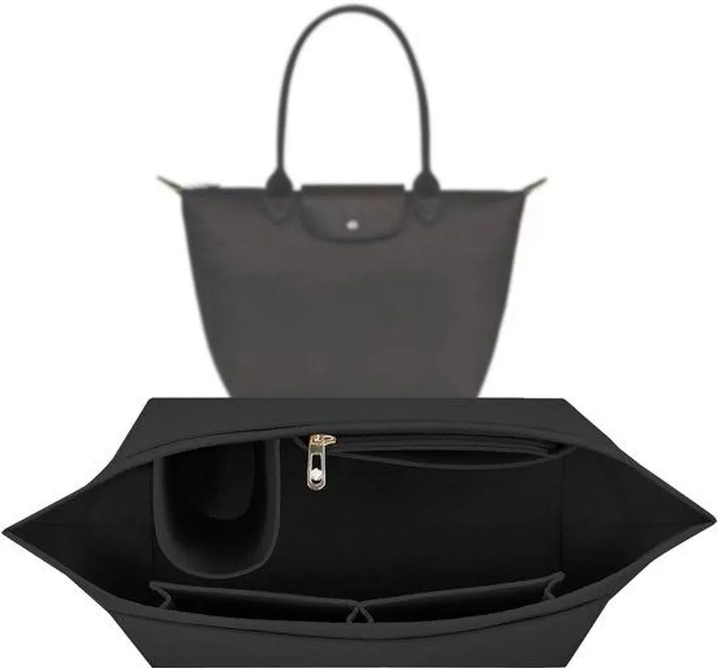 Organiseur pour sac Longchamp Le Pliage M en feutre avec multi-poches
