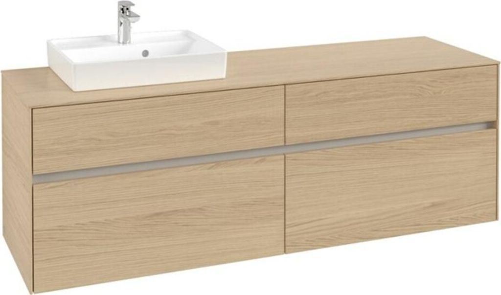 V&B Waschtischunterschrank Collaro 160x54,8x50cm, WT links, nordic oak