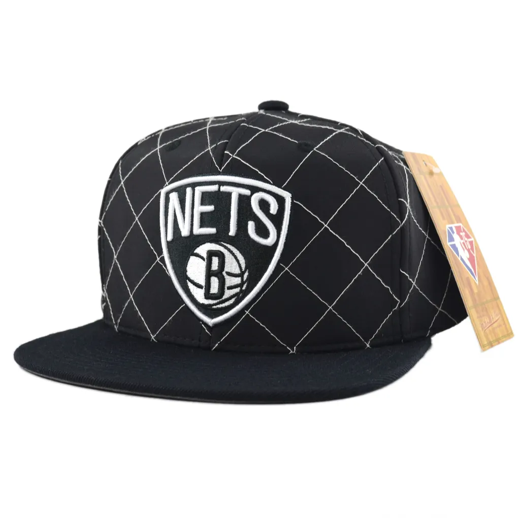Bonnet Brooklyn Nets chaud et coupe-vent Mitchell & Ness Quilted Noir - 5