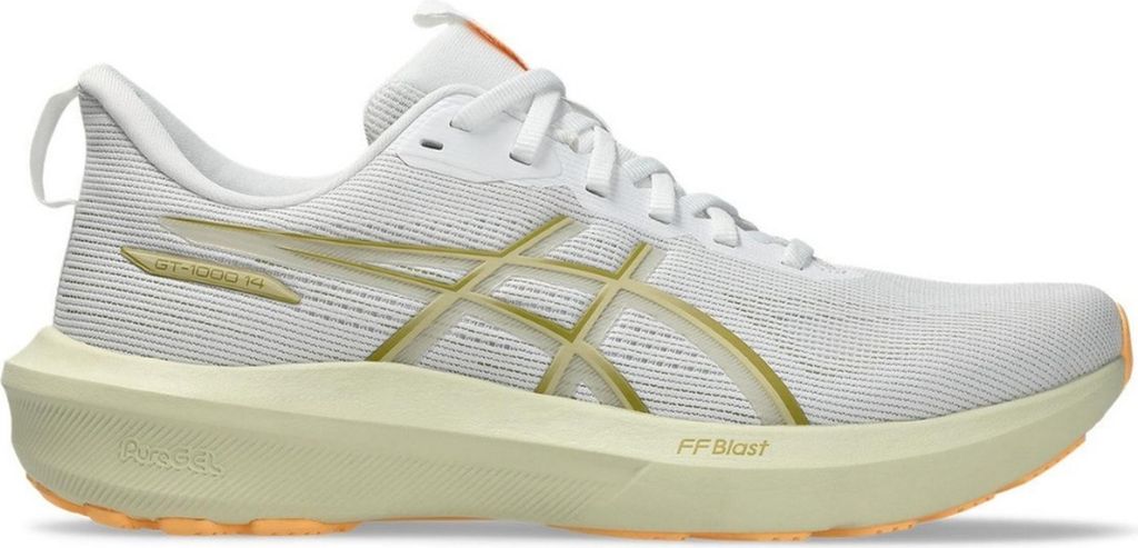 Asics Running Shoes 1011C077-100 in WHITE/LEMONGRASS color size 43.5