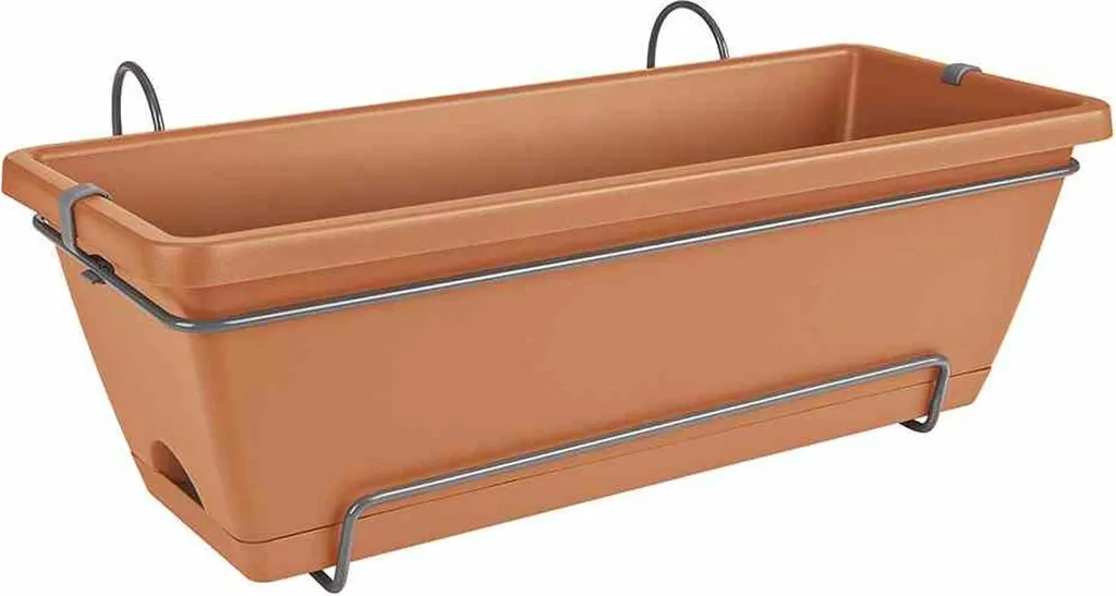 Jardinière Anti-débordement elho 50cm avec Accroches pour Balustrade