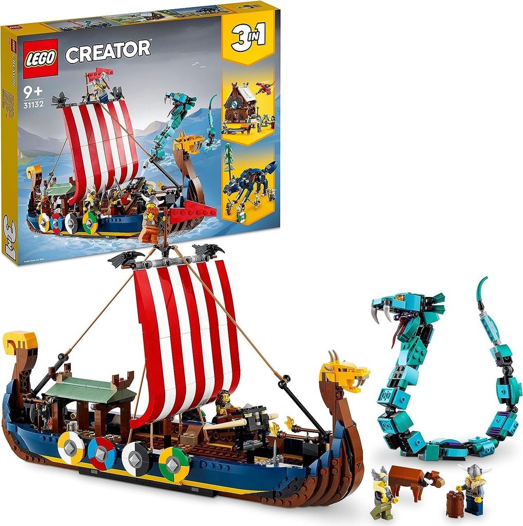 LEGO® Creator 31132 Nave vichinga e serpente marino Immagine del prodotto 