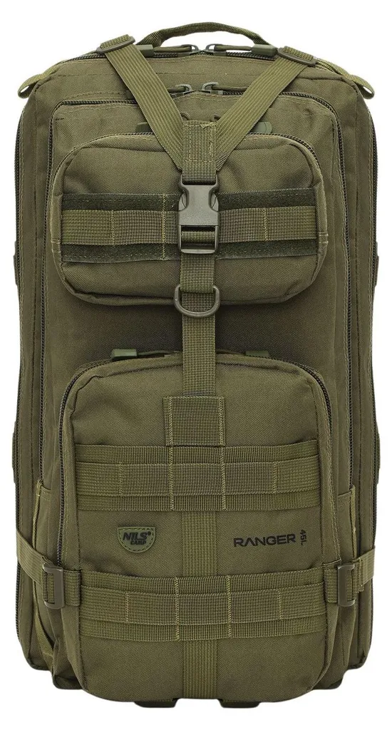 Sac à dos tactique 45L Ranger Green - Compartiment modulable robuste - 8