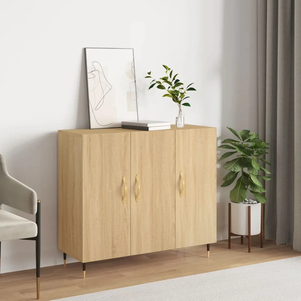 Mobile Credenza 90x34x80 cm Rovere Sonoma - Maison Exclusive