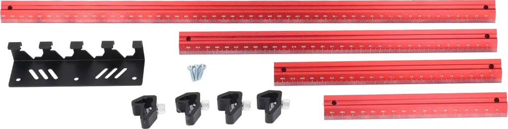 Outils de mesure pour bords et angles de bois règles en V pack de 4