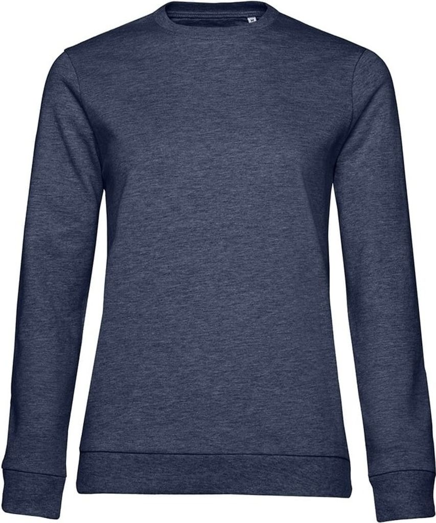 B&C Damen Sweatshirt mit angesetztem Ärmeln BC4720 (XL) (Marineblau meliert)