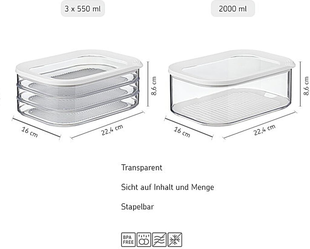 Mepal | Frischhaltedosen Set | Modula Meat and Cheese | Produktbild 3