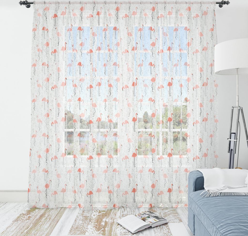 ABAKUHAUS Flamingo Wandteppich, Exotische Vögel auf tropische Motive Jungle Paradise Hipster Liebe Verhältnis, Wohnzimmer Schlafzimmer seidiges S...