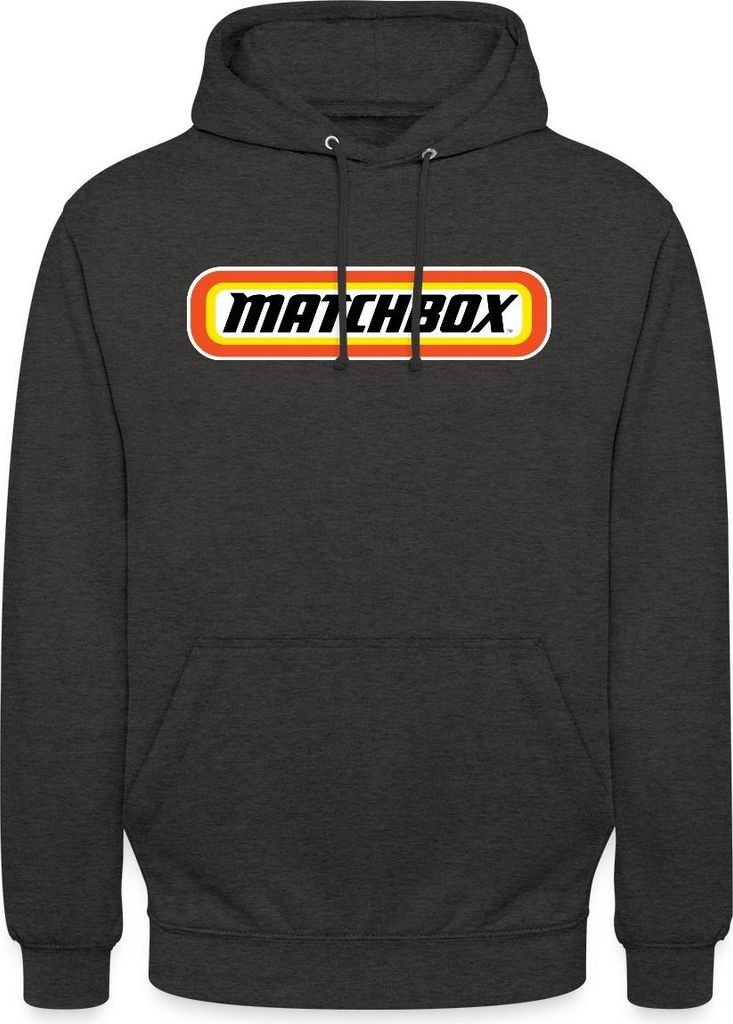 Spreadshirt Matchbox Offizielles Logo Orange, Gelb & Schwarz Uni Hoodie, S, Anthrazit