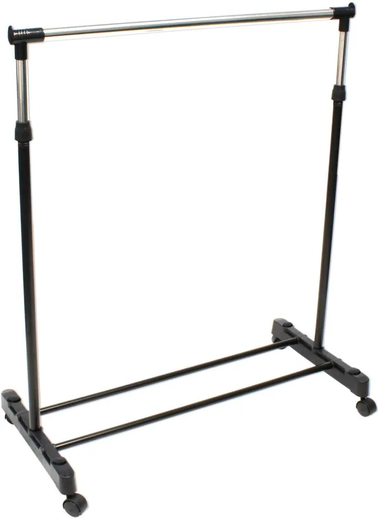 Portant à vêtements télescopique en métal noir réglable 160cm - Modèle RT2