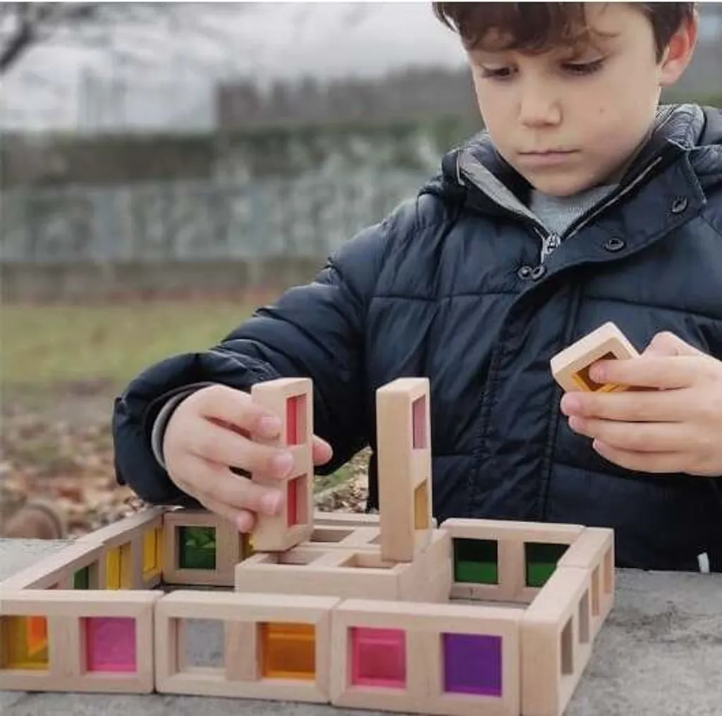 Jeu de Dominos pour Apprendre les Couleurs - Éveil Enfant Multicolore