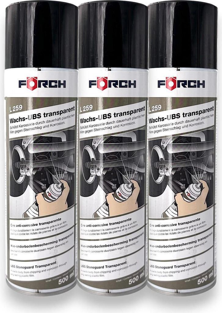 3x Förch Schutzwachs L259 Unterbodenschutz Transparent Produktbild 