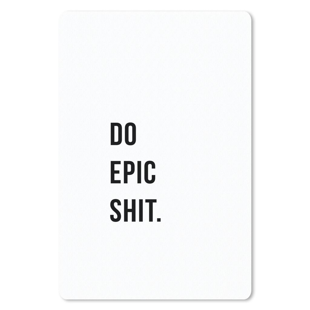 MuchoWow Mauspad Mousepad Zitate - Mach epischen Scheiß - Weiß 18x27 cm - Mousepads - Maus Mat - Pad - Mausunterlage
