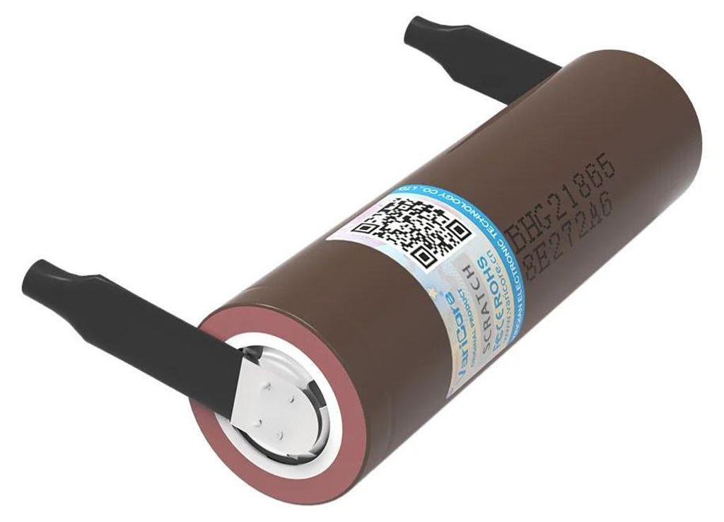 18650 Akku - HG2 Li-Ion Zelle - 3000mAh 3,6–3,7V - Wiederaufladbar für DIY Energieprojekte - Mit Nickelstreifen - 300 Stück, Nickel