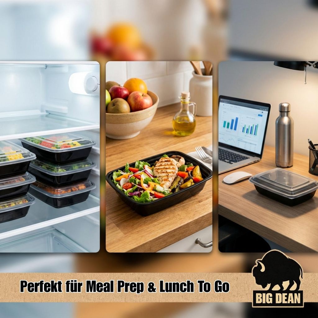 BigDean Wiederverwendbare Meal Prep Boxen mit Deckel (10