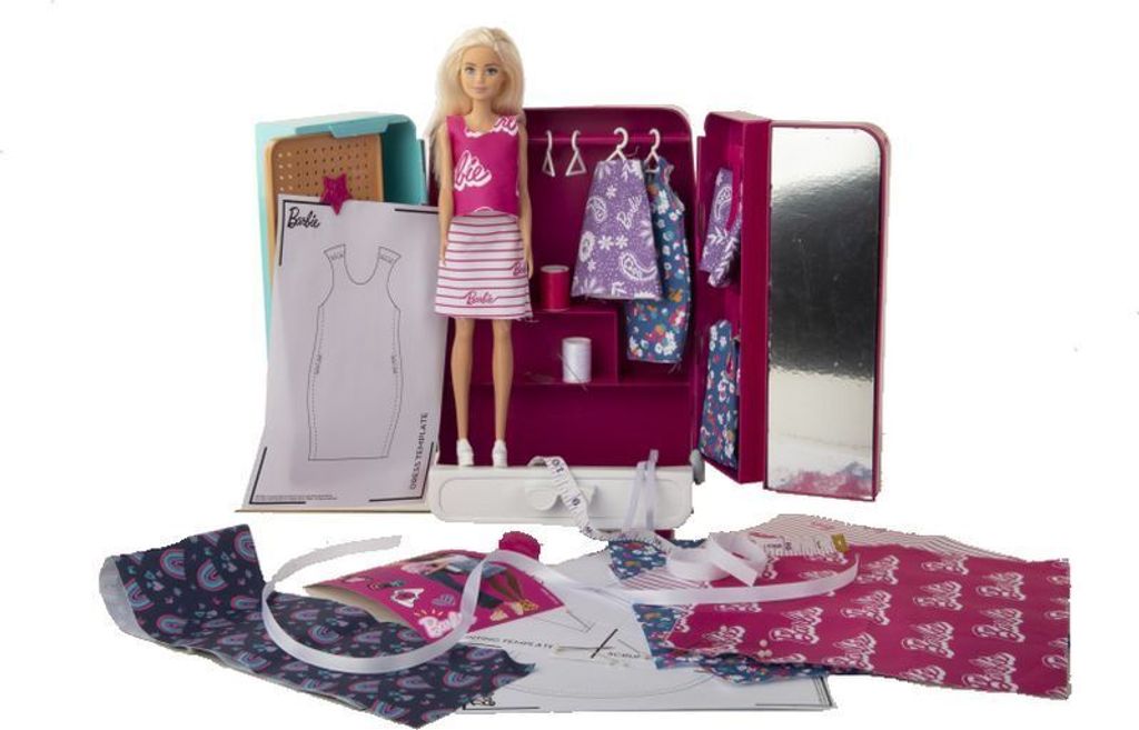 Barbie Bastelmode Kleiderschrank Barbie Puppe im Lieferumfang enthalten