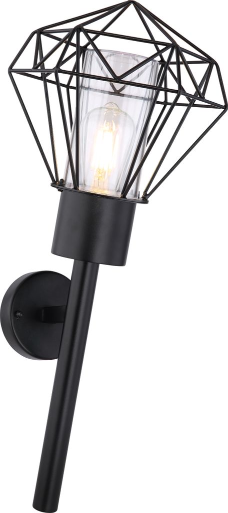Globo Lighting|Außenleuchte Edelstahl schwarz, 1x E27 LED