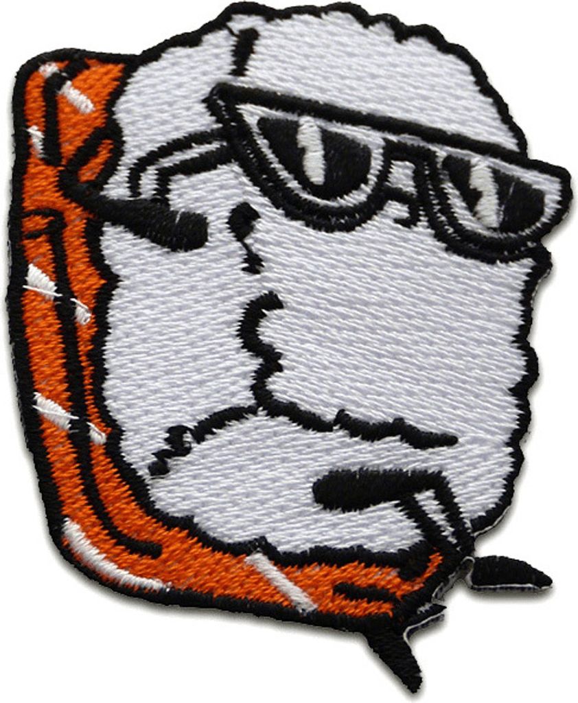 Marshmallow Mit Sonnenbrille - Aufnäher, Bügelbild, Aufbügler, Applikationen, Patches, Flicken, Zum Aufbügeln, Größe: