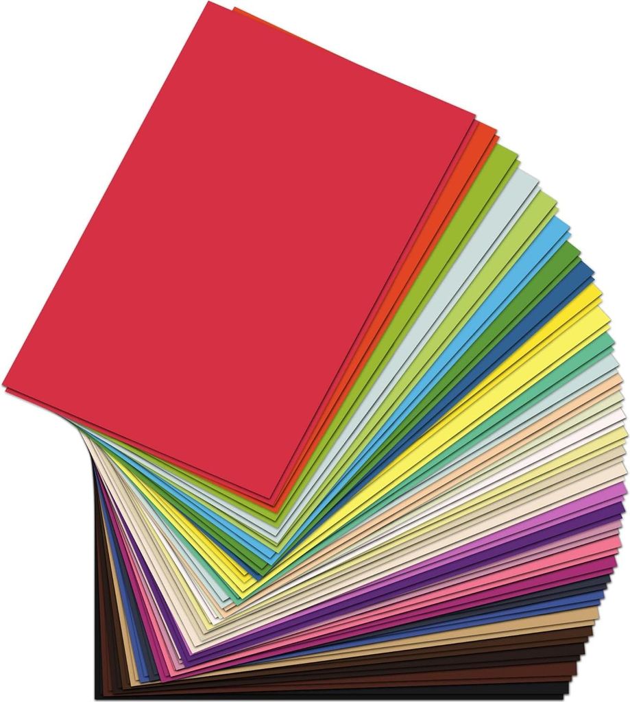 60 Blatt Tonpapier A4 Bunt in 30 Farben, 150 g/m? Tonzeichenpapier A4, Buntes Papier, Bastelpapier Bunt, Tonkarton, Farbiges Papier für Origami un...