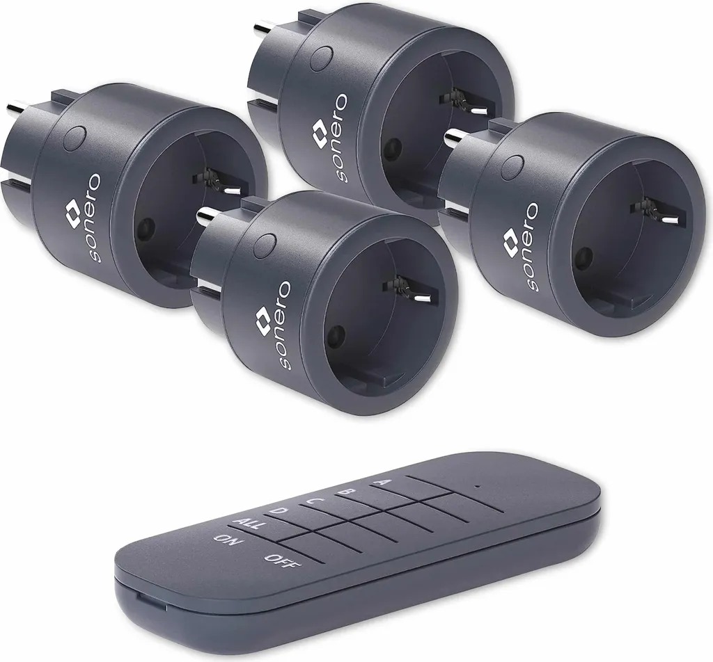 Prises avec Télécommande Sonero Anthracite : Éteignez Tout d'un Clic