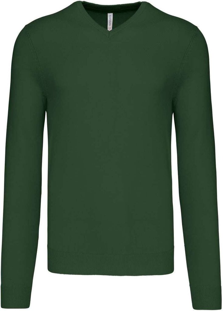 Kariban Herren Pullover Sweatshirt V-Ausschnitt Freizeitpullover, Größe:S, Farbe:Forest Green