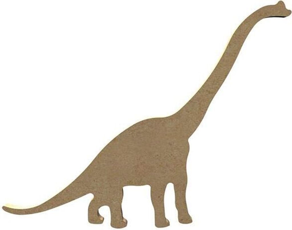 Diplodocus aus MDF-Holz zum Verzieren - 20 x 14 cm.