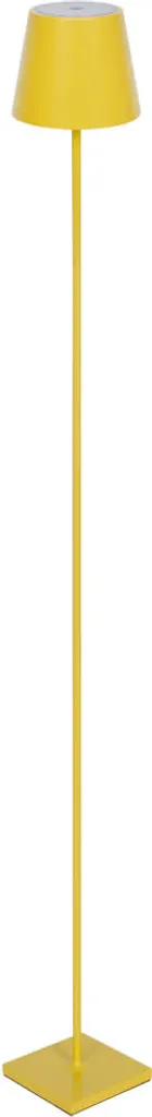 Lampadaire extérieur LED Nuindie sans fil IP54 jaune hauteur 120 cm
