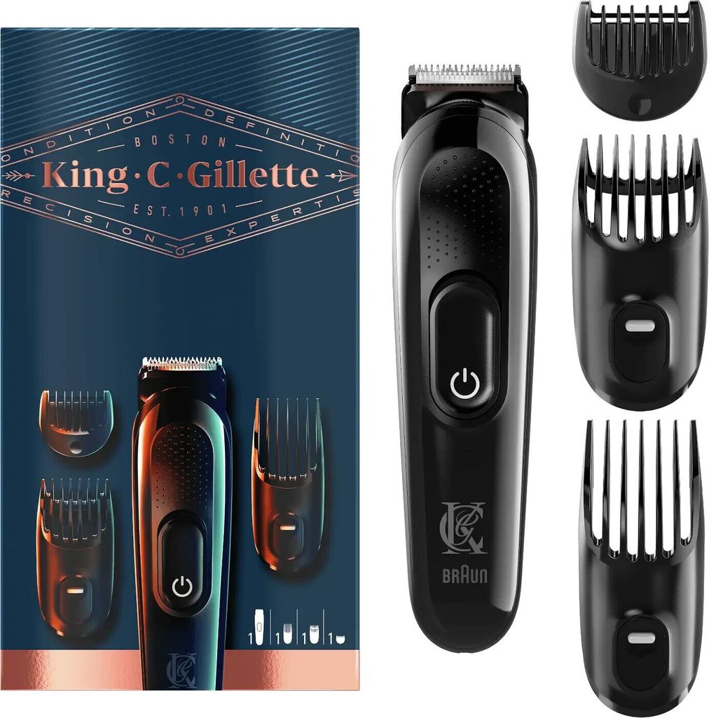 Gillette King C. elektrischer Bartschneider Herren kabellos Immagine del prodotto 