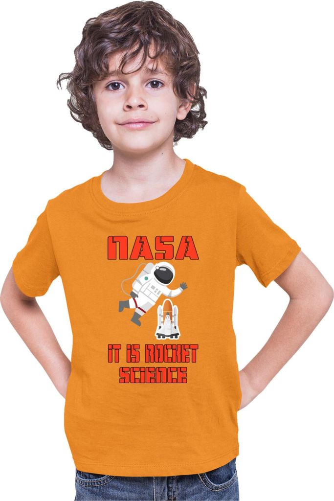 Kinder T-Shirt Nasa Space Theme Nasa 012, 3-4 Jahr - 104 / Orange