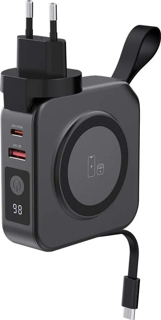 Batterie Externe PB 10A MagSafe 15W et Charge Rapide USB-C PD 20W Gris