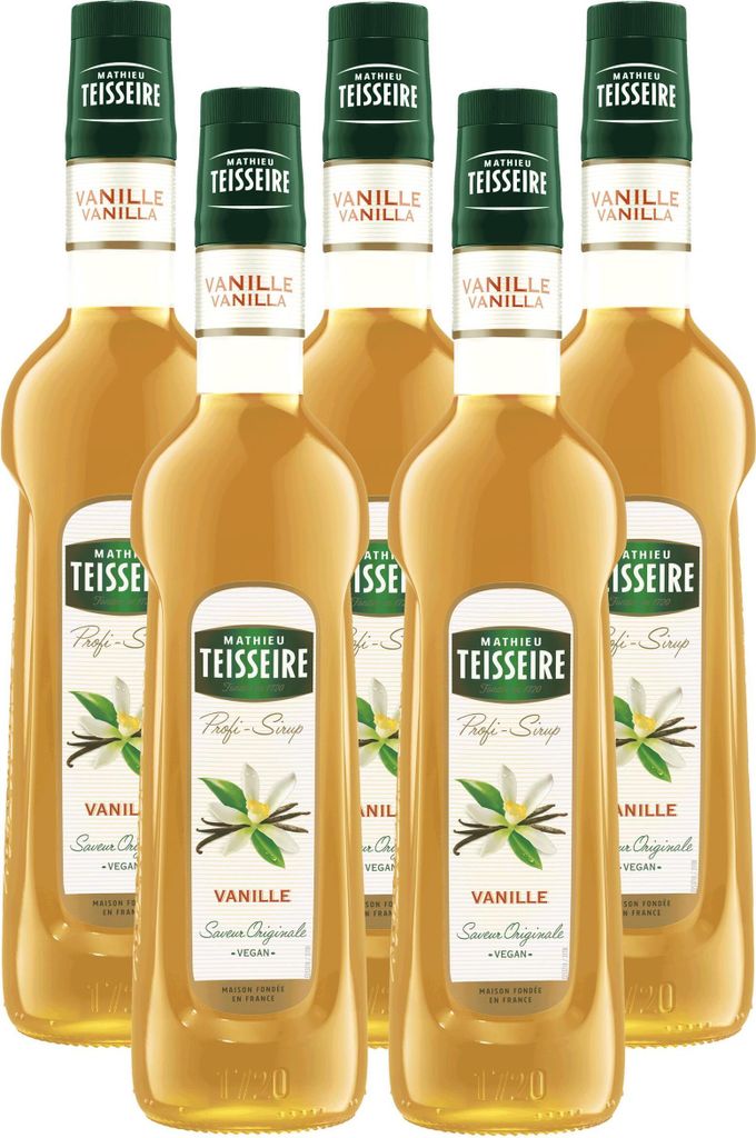 Mathieu Teisseire Getränke-Sirup Vanille 0,7L (5er Pack)