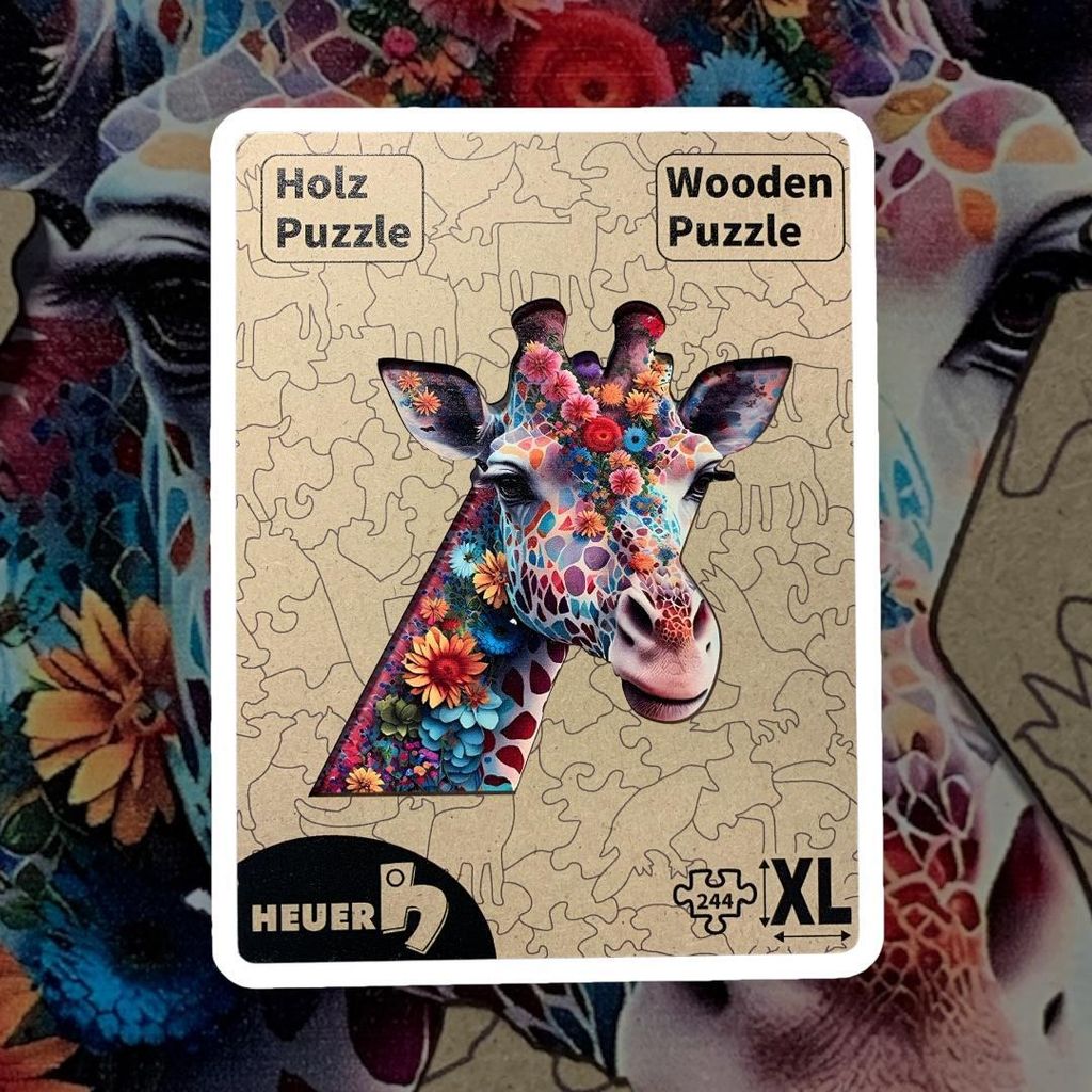 Creative-Art Wooden-Puzzle Holzpuzzle HEUER Motiv: Giraffe, 244 Teile XL