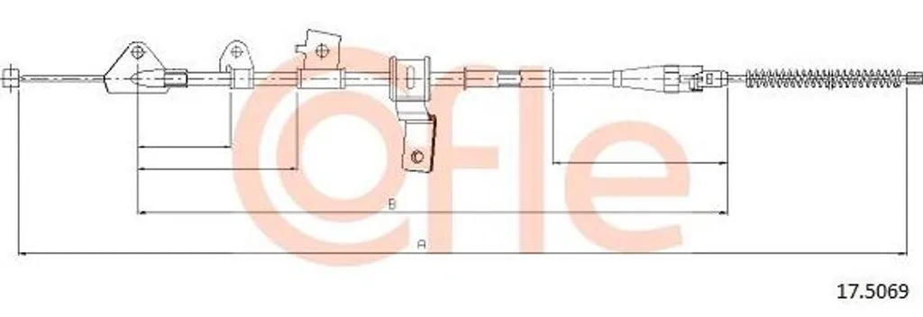 Câble de frein de stationnement arrière pour Pixo compatible 365304A00C