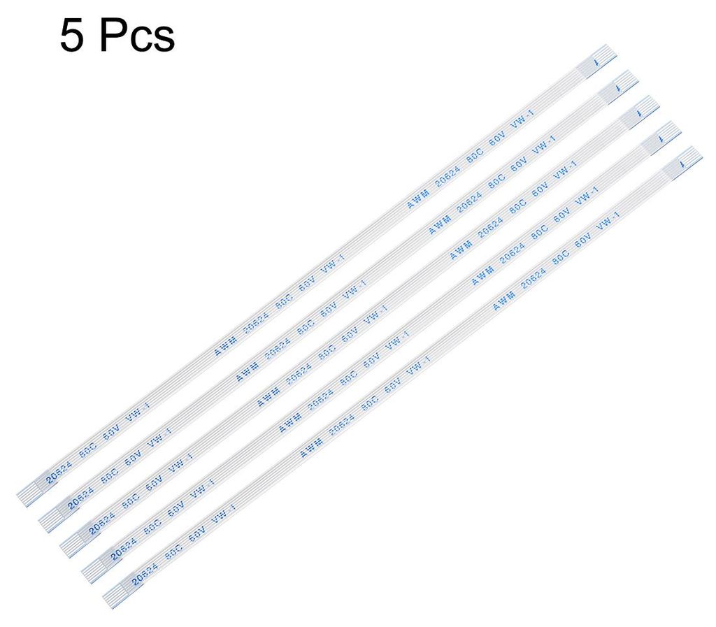 5 Stš¹ck Flexibel Flachkabel Flachbandkabel 6 Pins 0.5 mm Pitch 150 mm FPC FFC fš¹r LCD TV Auto Audio DVD Player Laptop (Type A)