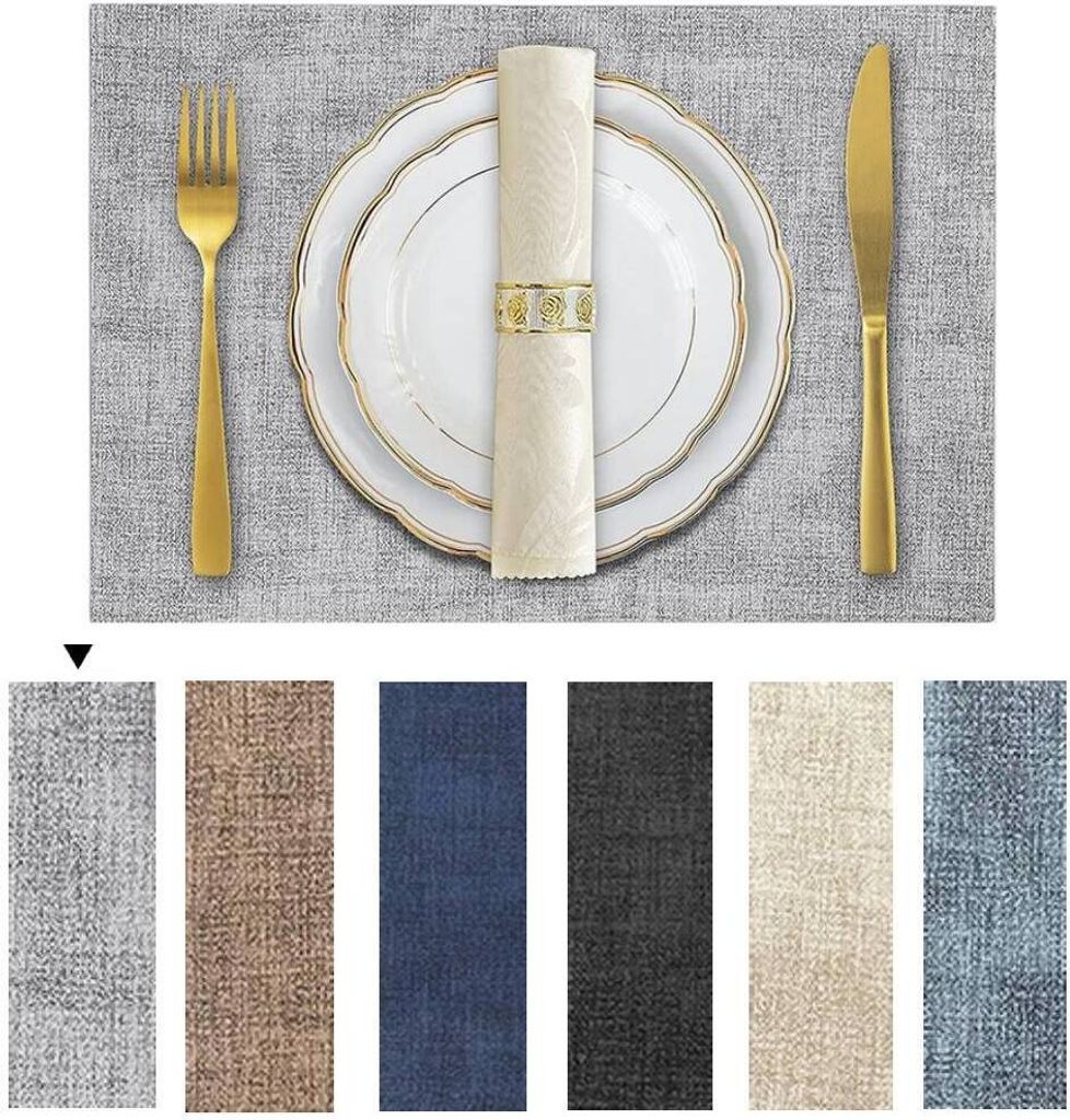 6 Stück 45*30cm Leder Tischsets Abwaschbar, Wasserdicht Produktbild 1