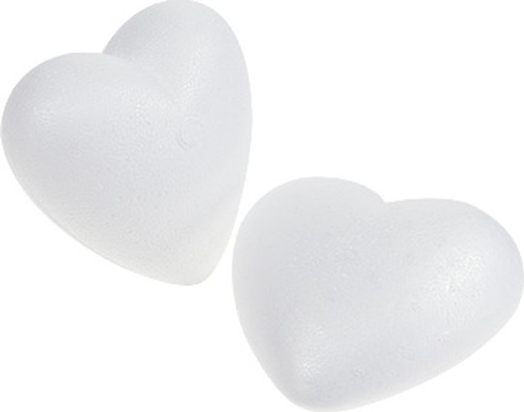 Styroporherz 5cm Deko Herzen 10er Pack Valentinstag Hochzeit, 10 Stück