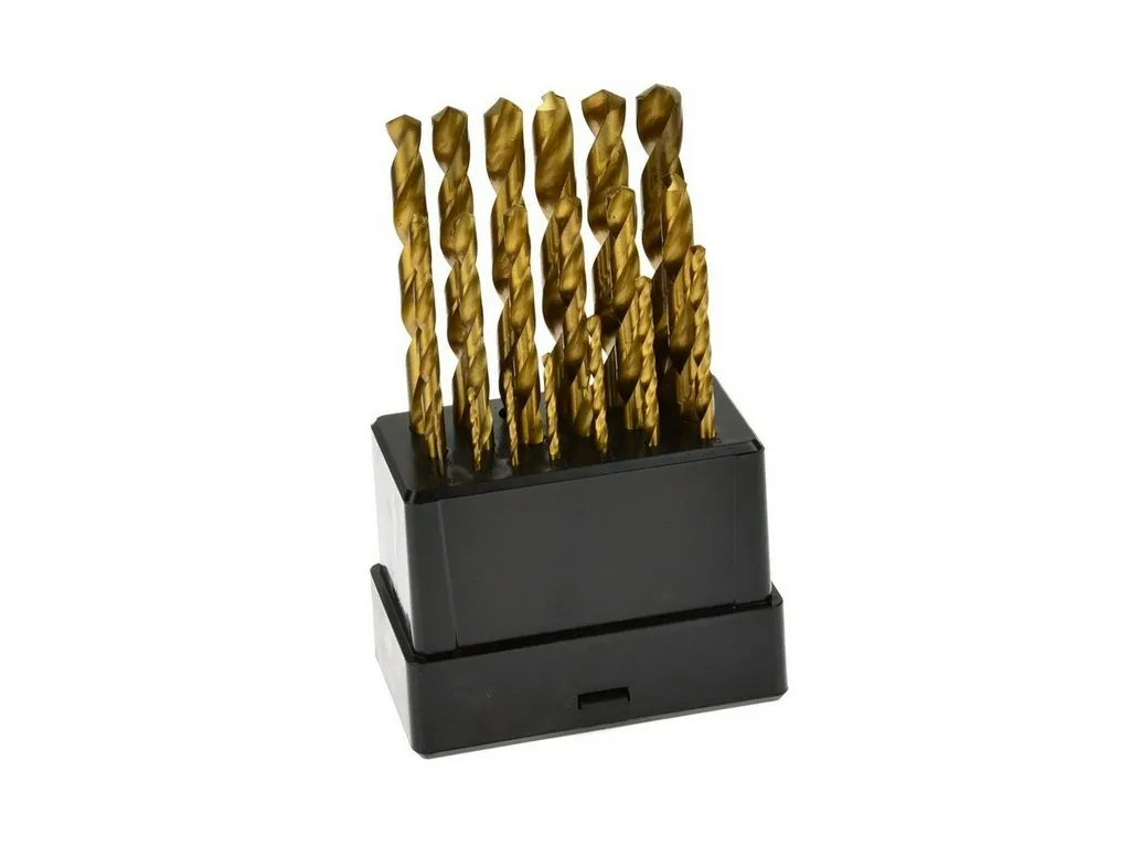 Punte Elicoidali HSS TiN DIN 338 | Set 19pz 1-10mm per Acciaio